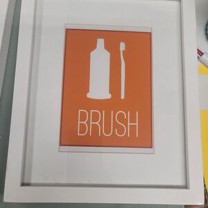 Framed Wash Brush Bathroom Wall‎ Art Prints Modern Minimalist Decor